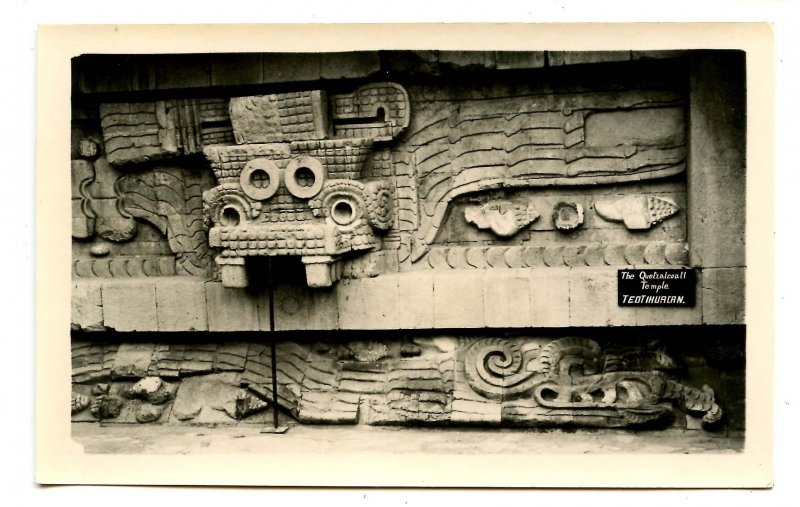 Mexico - Teotihuacan. Temple of Quetzalcoatl   *RPPC