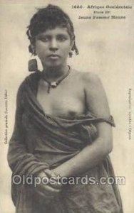Afrique Occidentale Jeume Femme Maura African Nude writing on back writing on...
