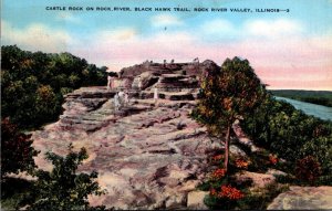 Illinois Rock River Valley Black Hawk Trail Castle Rock On Rock River 1943