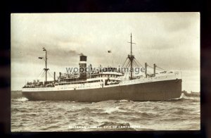 ca0205 - Ellerman Cargo Ship - City of Canterbury , built 1922 - postcard