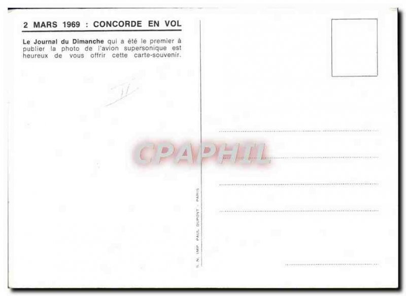 Postcard Modern Jet Aviation Concorde 2 March 1969