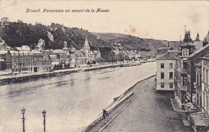 Belgium Dinant Panorama en amont de la Meuse 1919