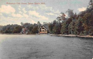 Wabaningo Club House Sylvan Beach Michigan 1910 postcard