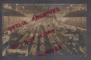 Des Moines IOWA RPPC 1909 CORN SHOW Farm Expo Farming CURTISS AIRPLANE DISPLAY