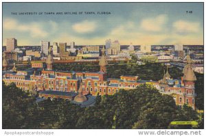 University Of Tampa And Skyline Of Tampa Florida