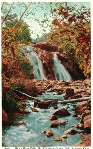 Helen Hunt Falls No. Cheyenne Canon Colorado Springs CO Vintage Postcard