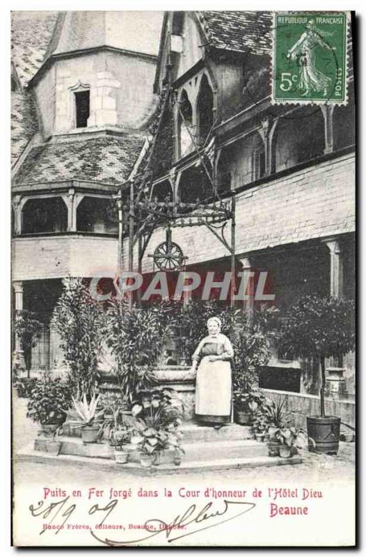 Postcard Old Iron Forge Beaune Well In Court