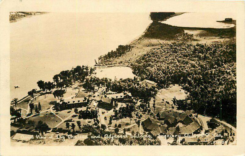 Aerial View Chateau Seigniory 1933 Canada RPPC Photo Postcard 3498 