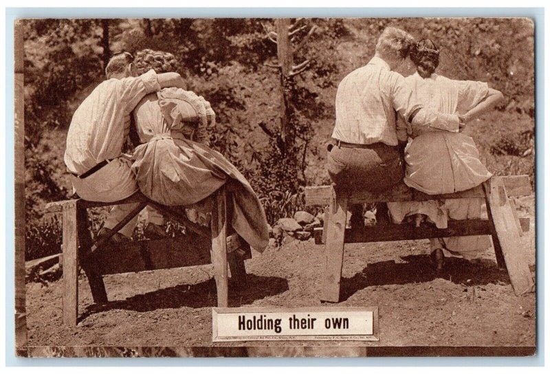 1912 Couple Romance Dating Holding Their Own Spokane Washington WA  Postcard
