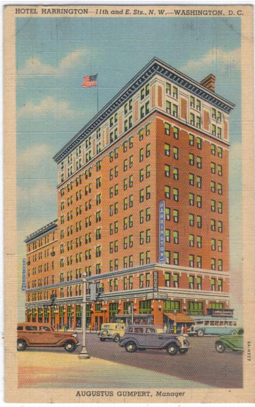 Washington D.C. - Hotel Harrington - 11th & E. Sts. NW - '42