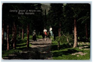 1909 Camping Ground at Moraine Lake Rocky Mountains Banff Canada Postcard