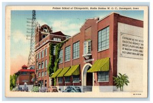 1940 Palmer School of Chiropractic Radio Station WOC Davenport Iowa IA Postcard