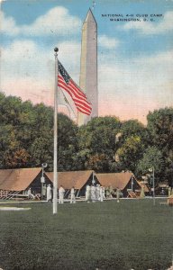 Washington DC National 4H Club Camp and Washington Monument Postcard AA33272