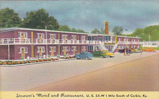 Kentucky Corbin Stewart's Motel and Restaurant 1951