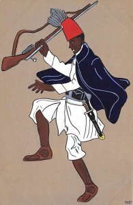 Man with Gun Postcard