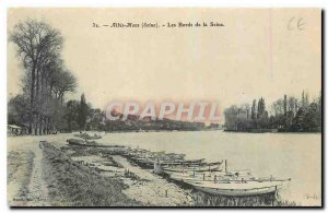 Old Postcard Athis Mons Seine Banks of the Seine Boat