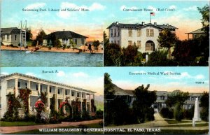 Postcard TX El Paso William Beaumont General Hospital Multiview ~1920 S58