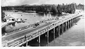 Postcard RPPC View of Fishing Bridge over Yellowstone River, WY.       aa6