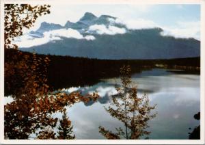 Two Jack Lake Banff National Park Alberta AB c1988 Vintage Postcard D37