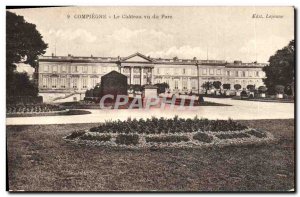 Old Postcard Compiegne Chateau Viewed From Park