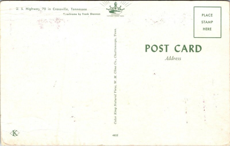Postcard U.S. Highway 70 in Crossville, Tennessee~135199