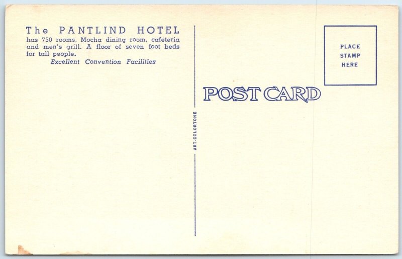 1935 Grand Rapids MI Pantlind Hotel Art Deco PC Design Advertising Roadside A247