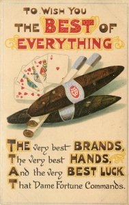 BB London Postcard E37 The Best Of Everything Cigars Smoking Playing Cards