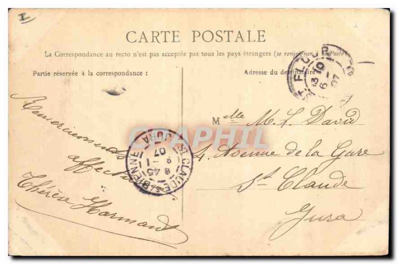 Old Postcard The Waterfall Sailhans Pres Saint Flour