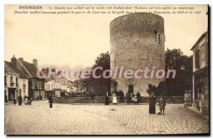 Postcard Old Dungeon Dourdan who watched over the old feudal side whose histo...