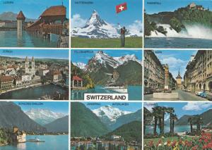 Switzerland, Suisse, multi view, 1996 used Postcard