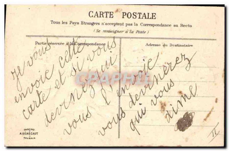 Old Postcard Fantasy Flowers Shoe