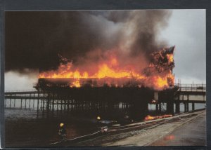 Essex Postcard- Essex County Fire & Rescue Fighting The Southend Pier Fire BX704