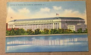 VINTAGE 1944 USED PENNY POSTCARD BUREAU OF PRINTING & ENGRAVING WASHINGTON D.C.