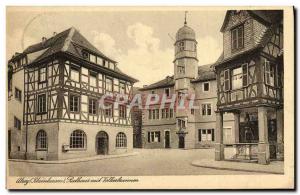 Old Postcard Alzey Rathaus mit Volkerbrunnen