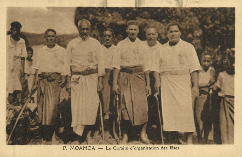 PC CPA SAMOA, PACIFIC, MOAMOA, LE COMITÉ, Vintage Postcard (b19474)