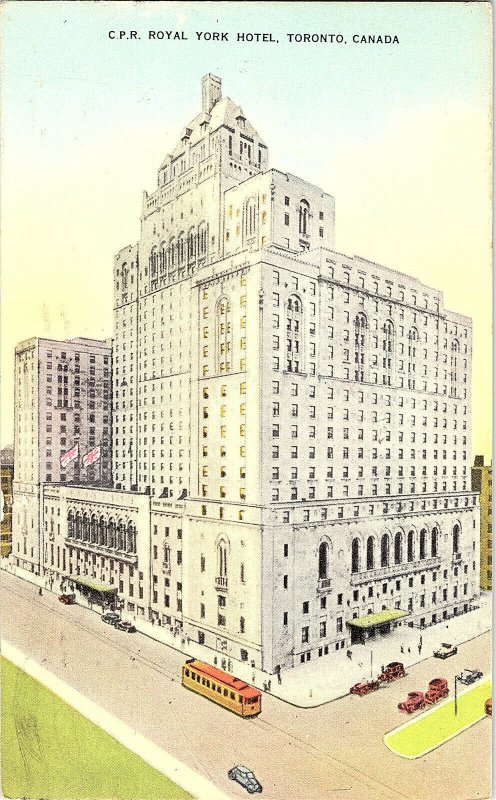 1948 C.P.R. Royal York Hotel Toronto Canada Vintage Standard View Postcard 