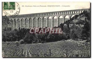 Old Postcard Environs of Aix en Provence Roquefavour The Aqueduct