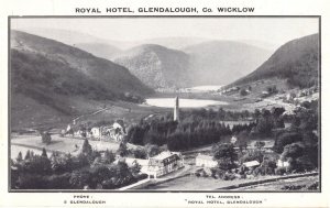 Royal Hotel Glendalough County Wicklow Irish Tariff Rare Postcard