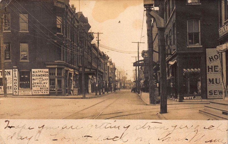 RPPC Street Scene, Jewelry Store, Law Office, Market Middletown, New York~108753 