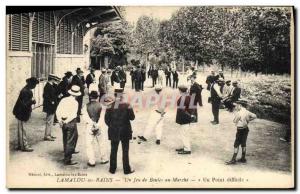 Postcard Old Petanque Lamalou Baths A bowling walking in a difficult spot TOP