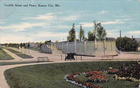 Missouri Kansas City Twelfth Street And Paseo 1910