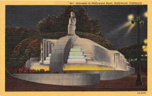 Hollywood California 1940s Postcard Entrance To Hollywood Bowl 