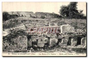 Postcard Ancient Ruins Champlieu Oise Baths and Theater