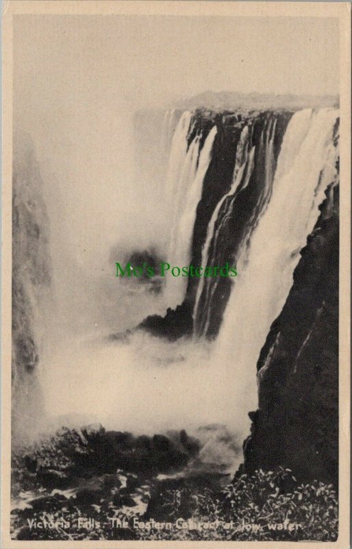 Zambia Postcard - Victoria Falls - The Eastern Cataract at Low Water   RS25620  