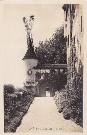 Switzerland Chateau de Oron Poterne Real Photo