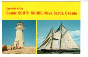 Souvenir of the South Shore, Peggy's Cove Lighthouse, Bluenose II, Nova ...
