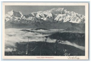 c1940's View from Sandakphu Darjeeling Nepal Vintage Unposted Postcard