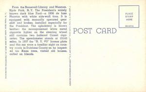 President Roosevelt 1936 Blue Ford Linen Antique Postcard J73743 