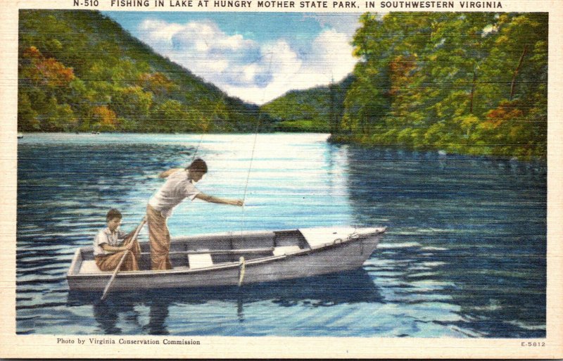 Virginia Fishing In Lake At Hungry Mother State Park