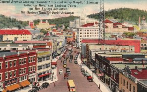 Vintage Postcard 1944 Central Ave. Army & Navy Hosp. Hot Springs Nat'l. Park Ark